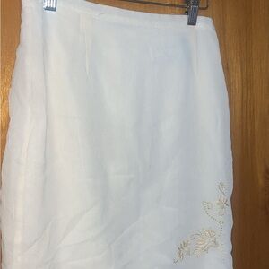 vintage italian cream mini skirt